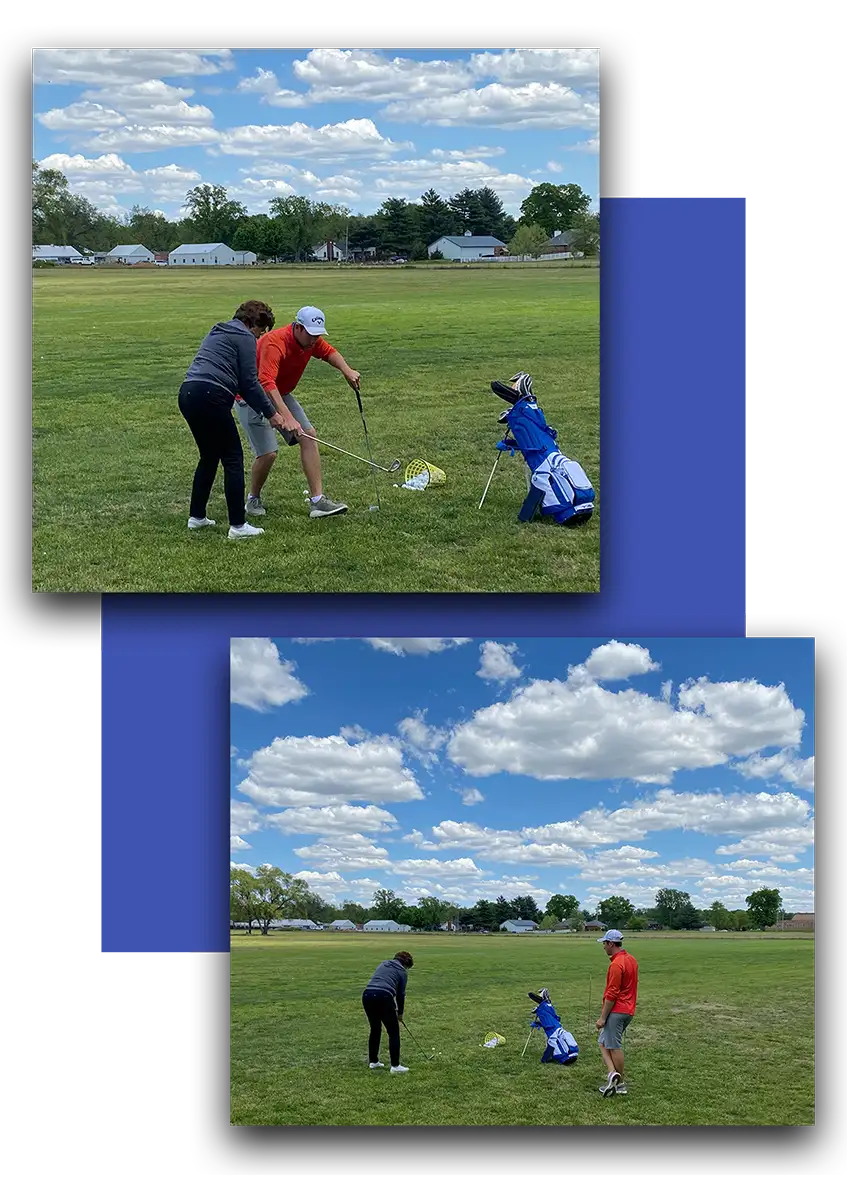 Solid Impact Golf Center - Golf Lessons collage - Wood River, IL