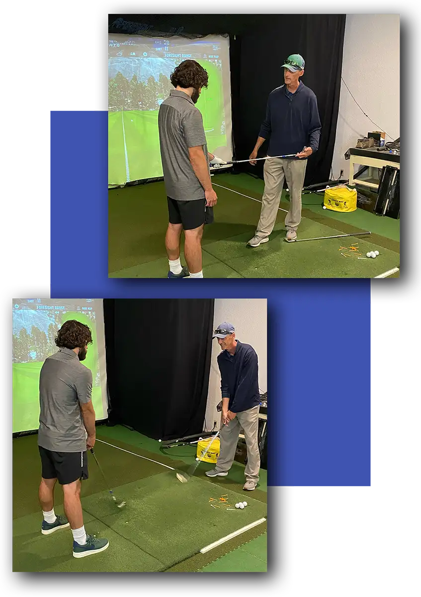 Solid Impact Golf Center - Golf Simulator Lessons collage - Wood River, IL